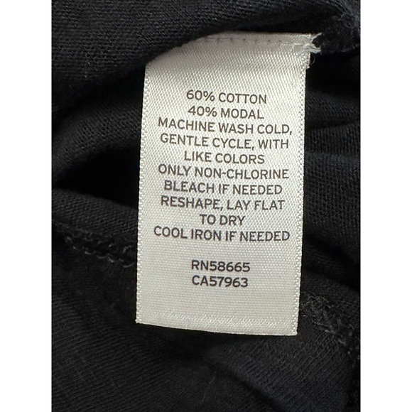 Caslon T-Shirt Scoop Neckline Short Sleeves Cut Cotton Modal Blend Black XS NWOT - Picture 8 of 8